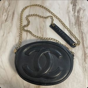 Vintage CC Leather Tassel Camera Bag